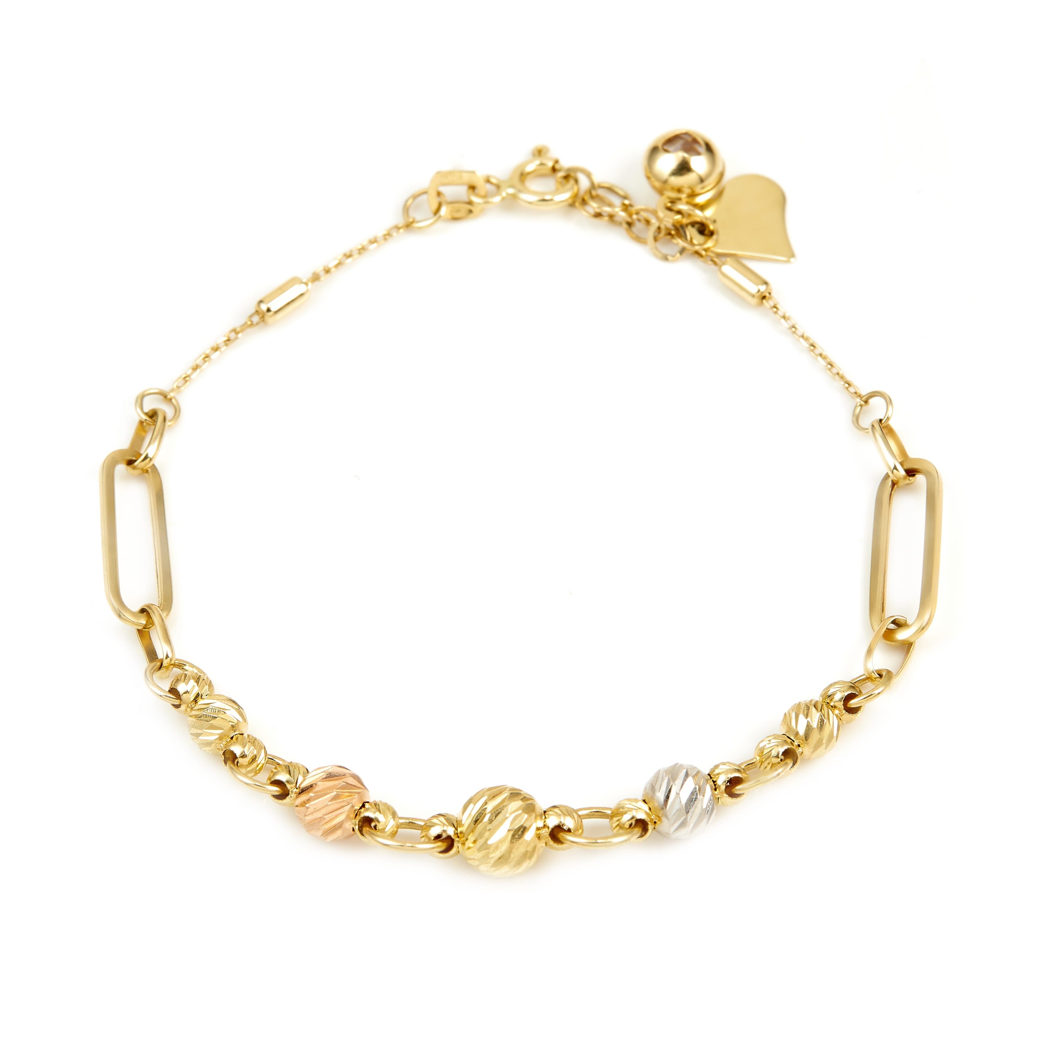 Armband aus gelbgold, weißgold und roségold 14K BRA012