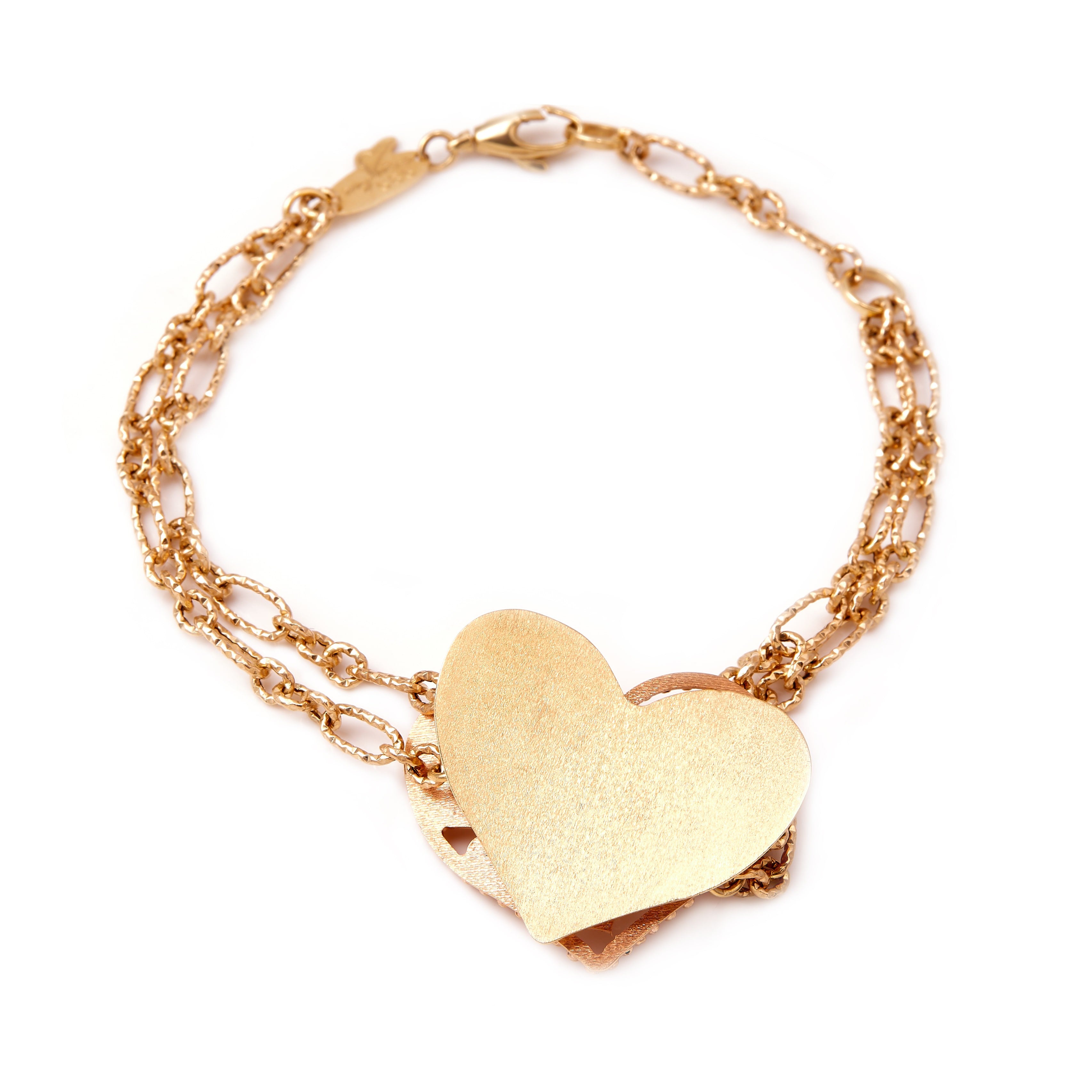 Bracelet en or jaune et or rose 14K