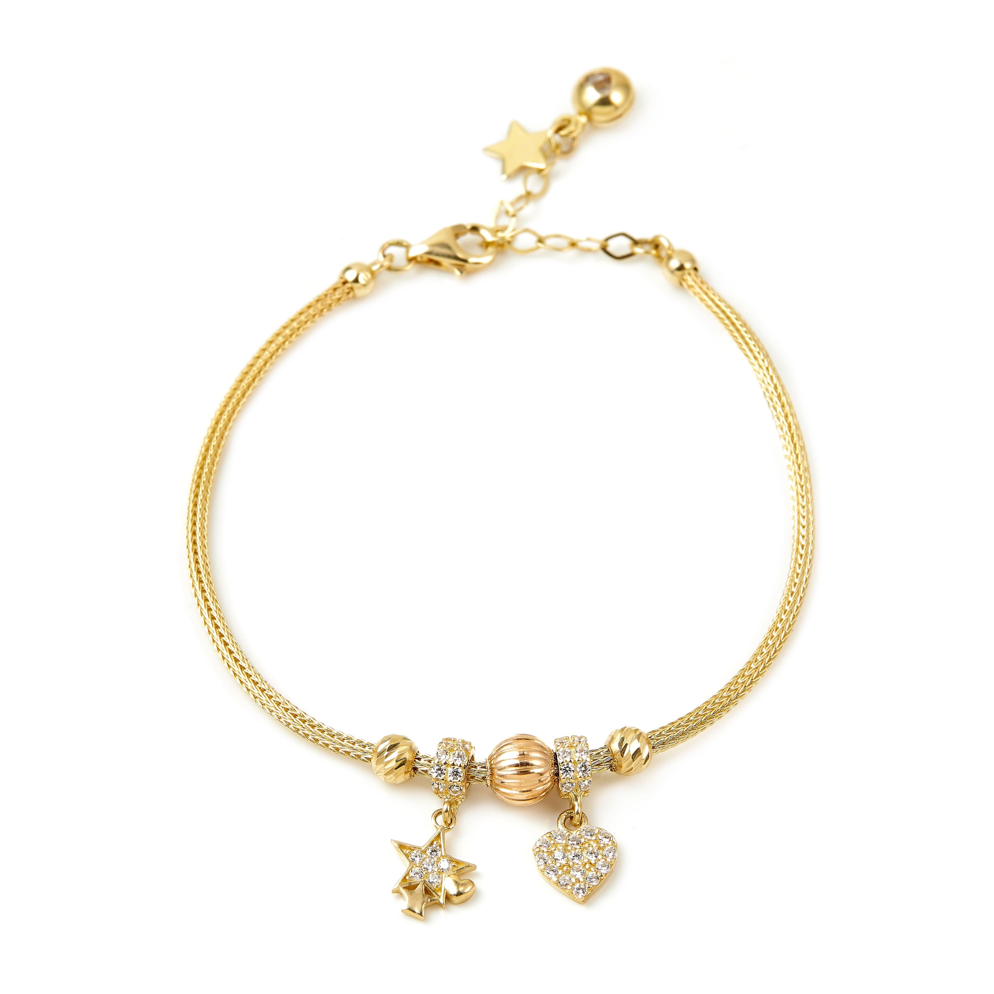 Armband aus gelbgold und roségold 14K BRA041