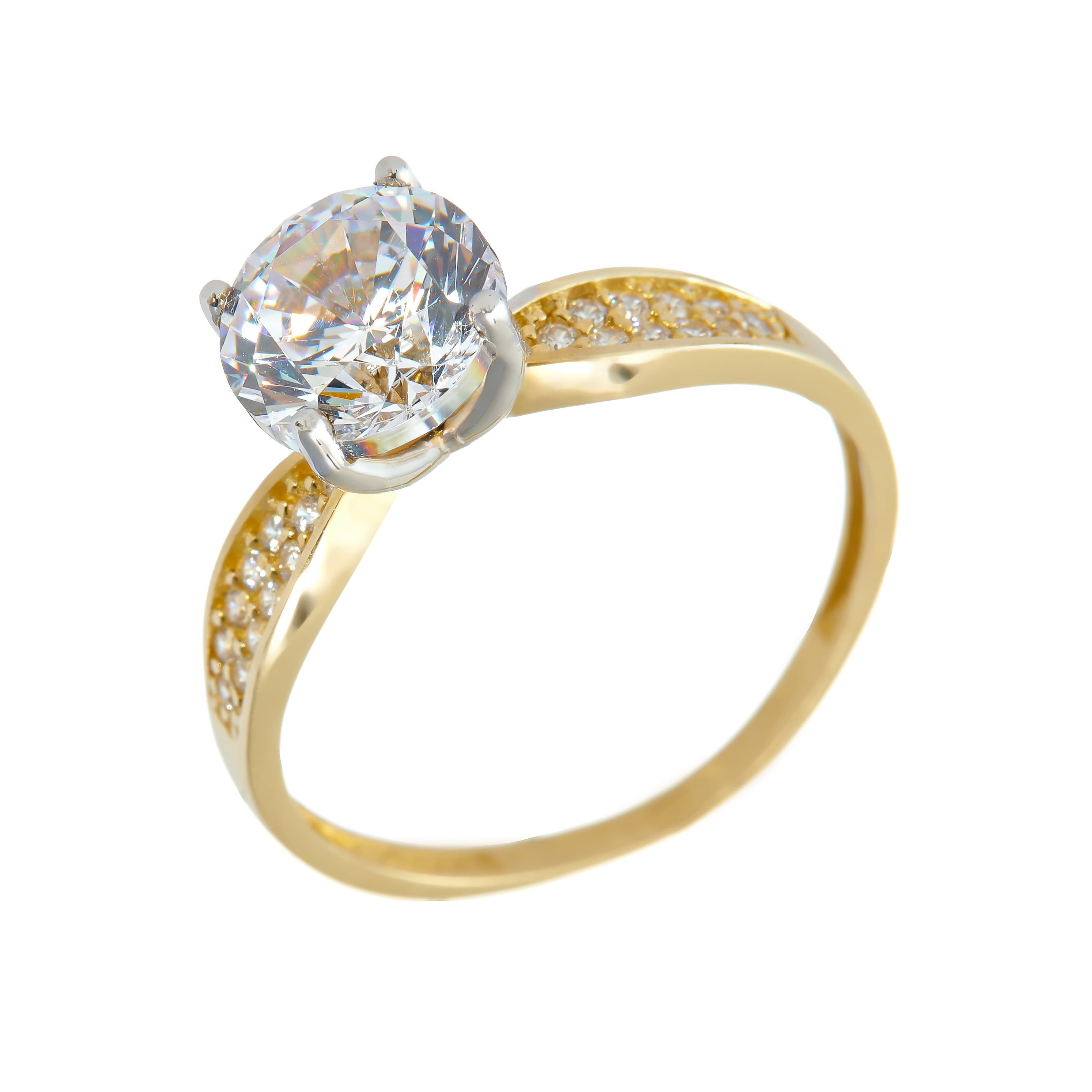 Ring aus gelbgold und weißgold 14K IAU112