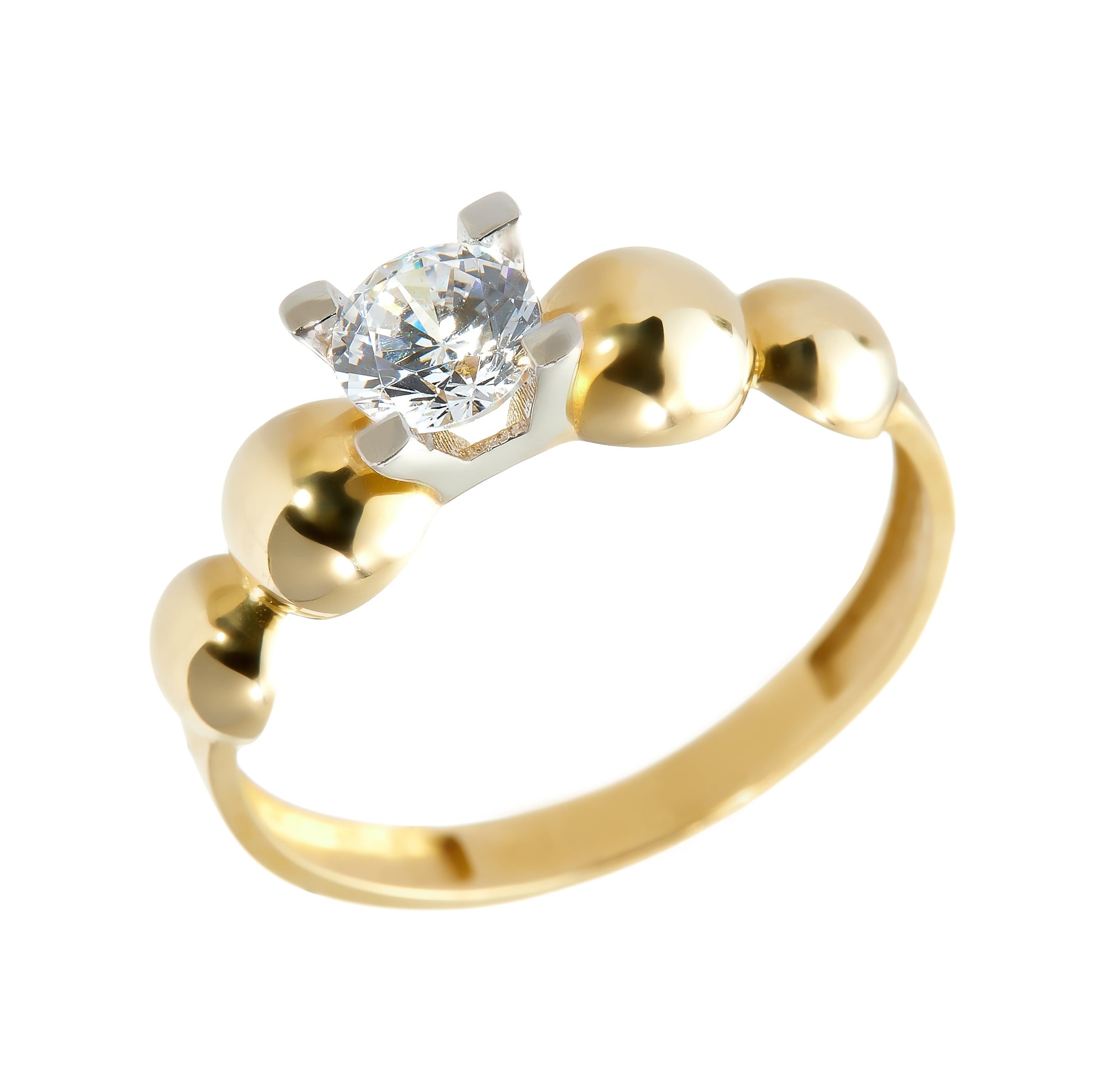 Ring aus gelbgold und weißgold 14K IAU123